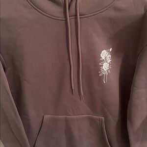 Purple Hoodie with Floral Design